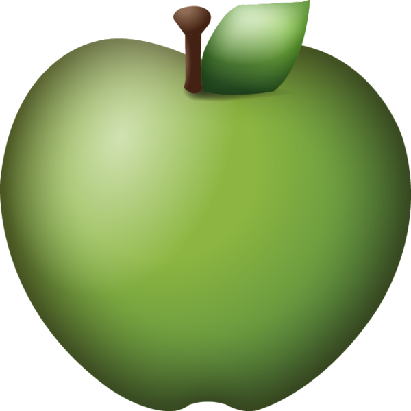 Green Apple Emoji - Green Apple Emoji Png (600x600)