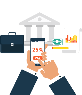 Bank Pays The Balance Of 25% Of The Price - Bank (350x380)