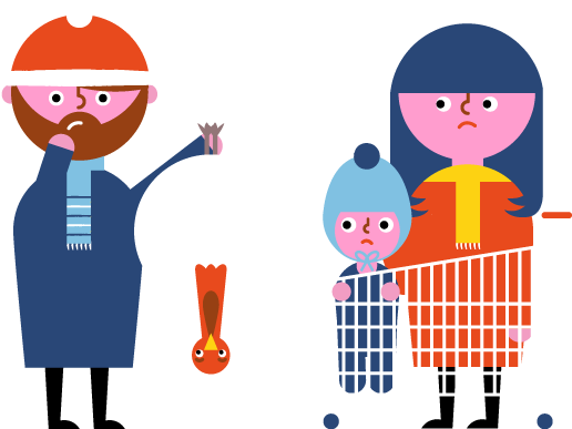 Our Baskets And Beliefs Are Telling Farmers, Shops, - Cartoon (800x514)