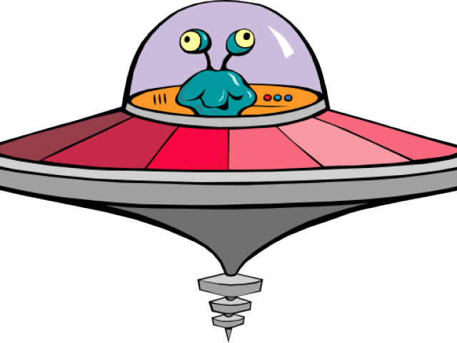 Ufo Clipart Alien Ship - Cartoon Aliens In Spaceships (640x480)