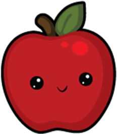 Apple Clipart Kawaii - Manzana Kawaii Png (420x420)