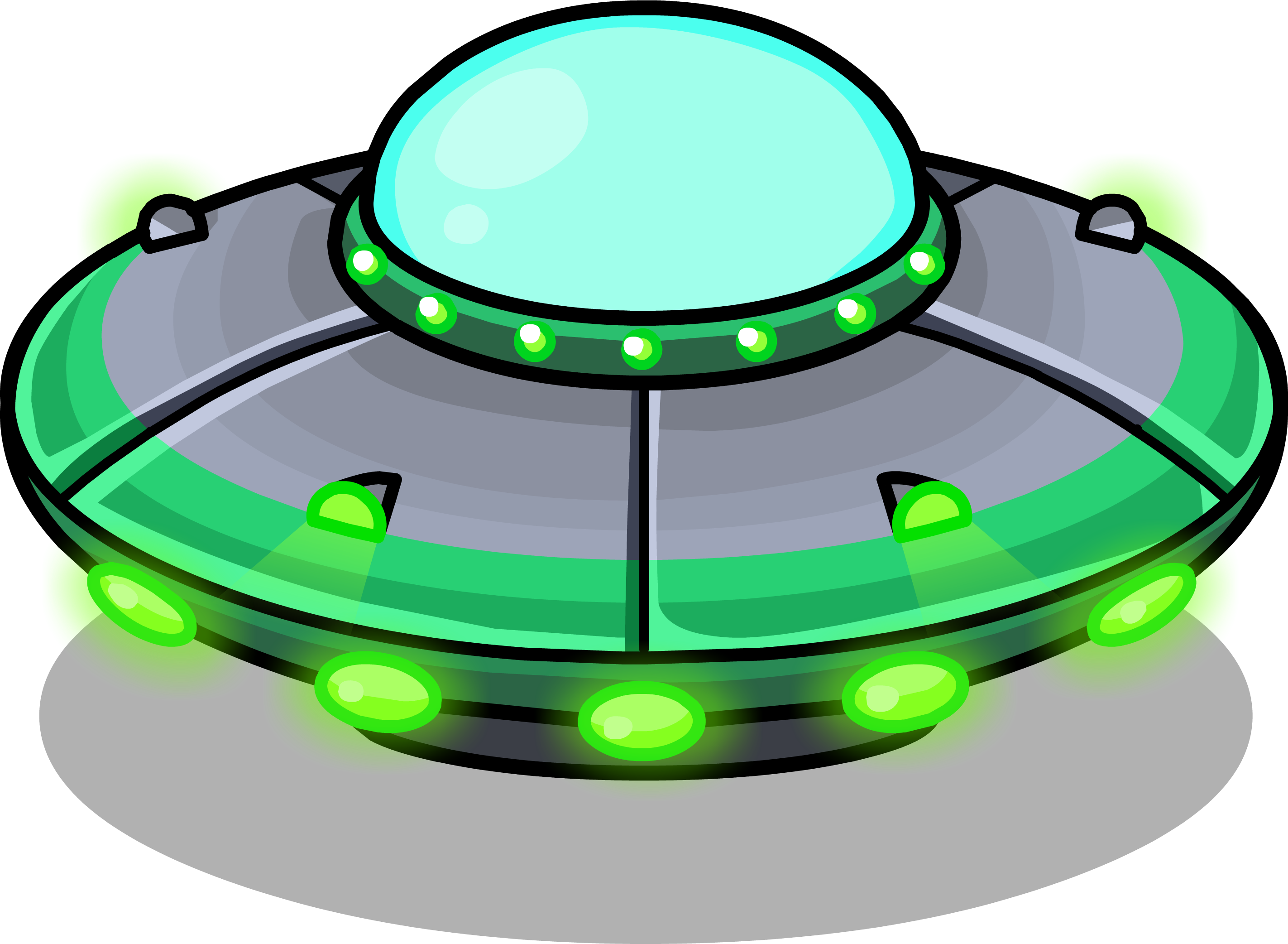Ufo Clipart Sprite - Ovni Png (2845x2084)