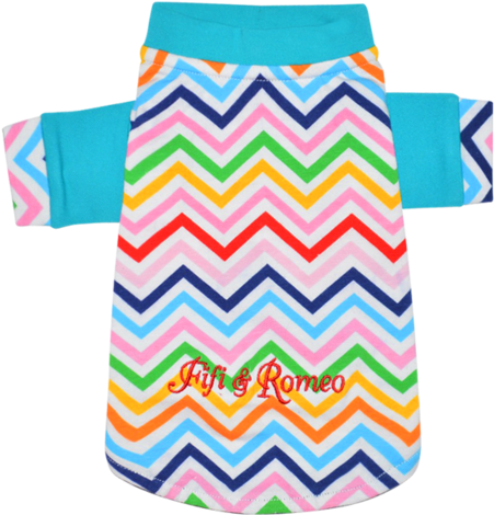 Fifi & Romeo Dog Pet Limited Stretch Cotton Multicolor - Chevron Corporation (480x480)