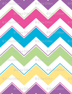 Calypso Chevron Bright Pink Wallpaper Foxtrotpress - Capa De Almofada Chevron (308x400)