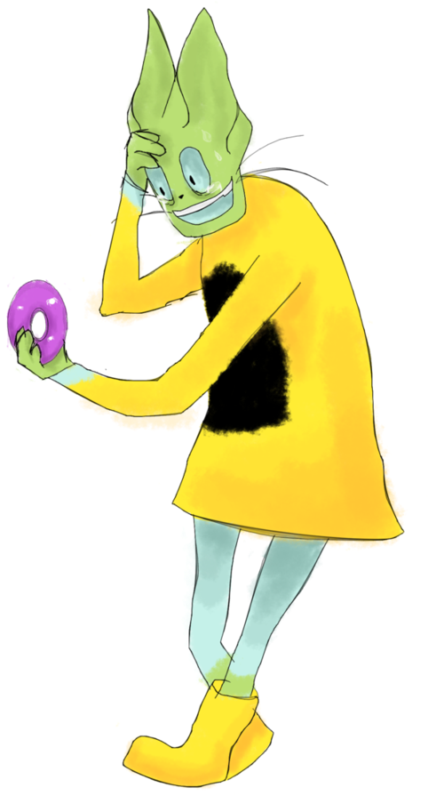 The Scared Spider Donut Guy By Ketsuekicrow - Doughnut (833x958)