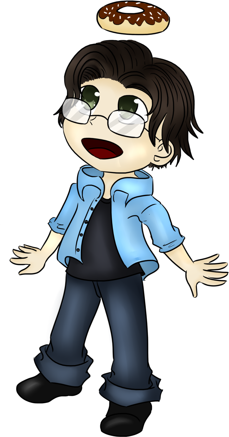 Projecthalfbreed Toren's Got A Donut Halo By Projecthalfbreed - Cartoon (1024x1472)