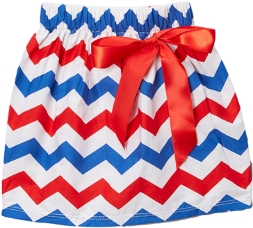 Red & Blue Chevron Skirt - Pon Pon Pon Gif (400x480)