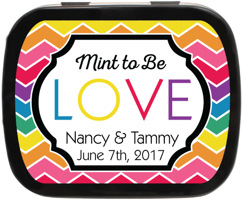Rainbow Personalized Engagement Mint Tins - Engagement Party (500x500)