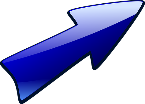 Arrow Arrow Up Right Blue Bullet Right Up - Arrow Pointing Up Right (474x340)