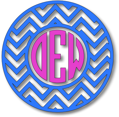 Monogram Frame - Chevron Circle - Stone Circle Vector (465x465)