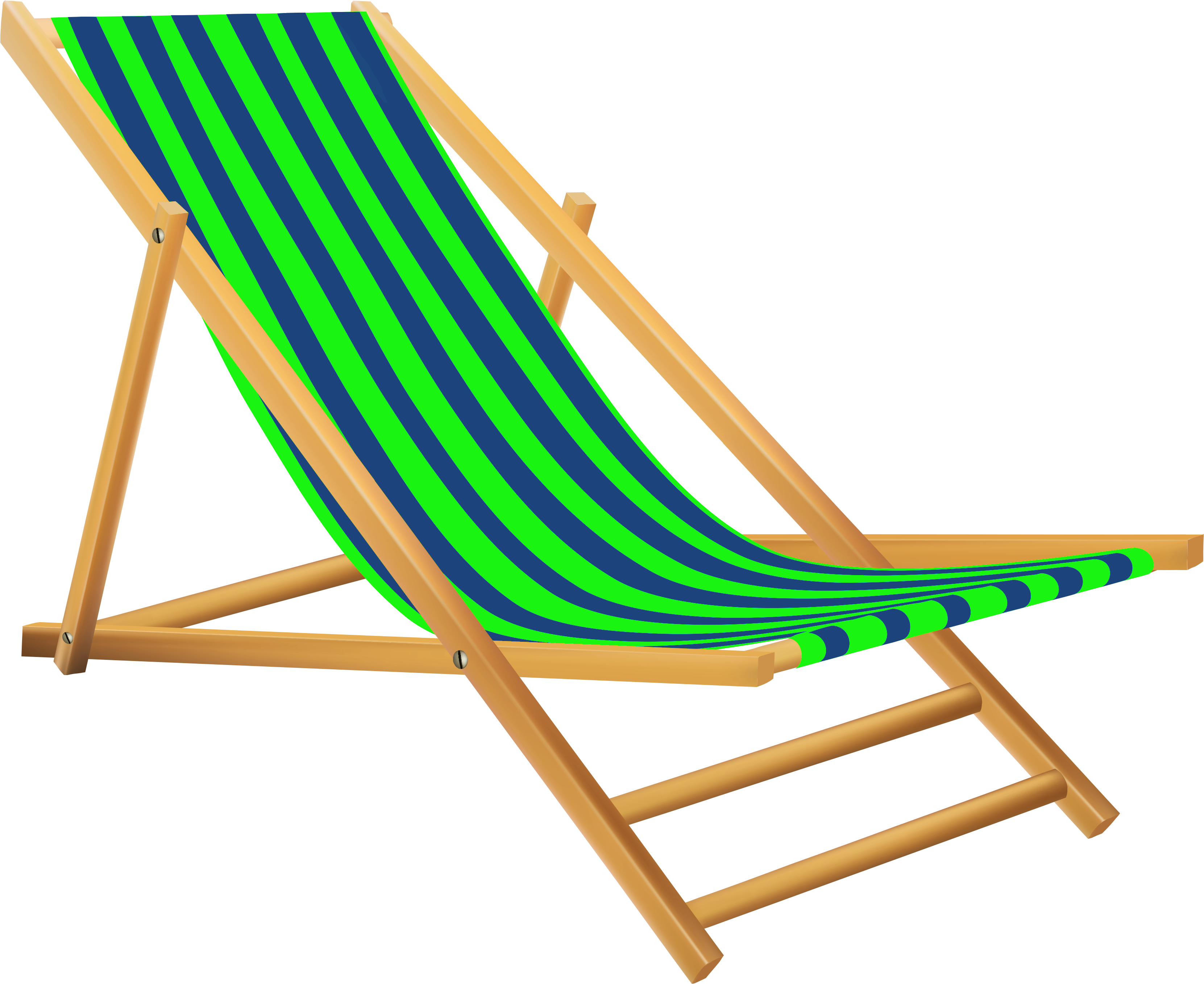 Transparent Green Beach Lounge Chair Png Clipart - Beach Chair Clipart (3647x2974)