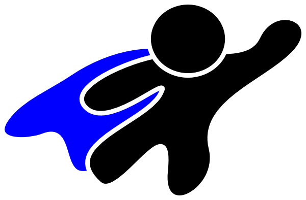 Original Png Clip Art File Super Hero Blue Cape Svg - Courageous Clipart (600x394)