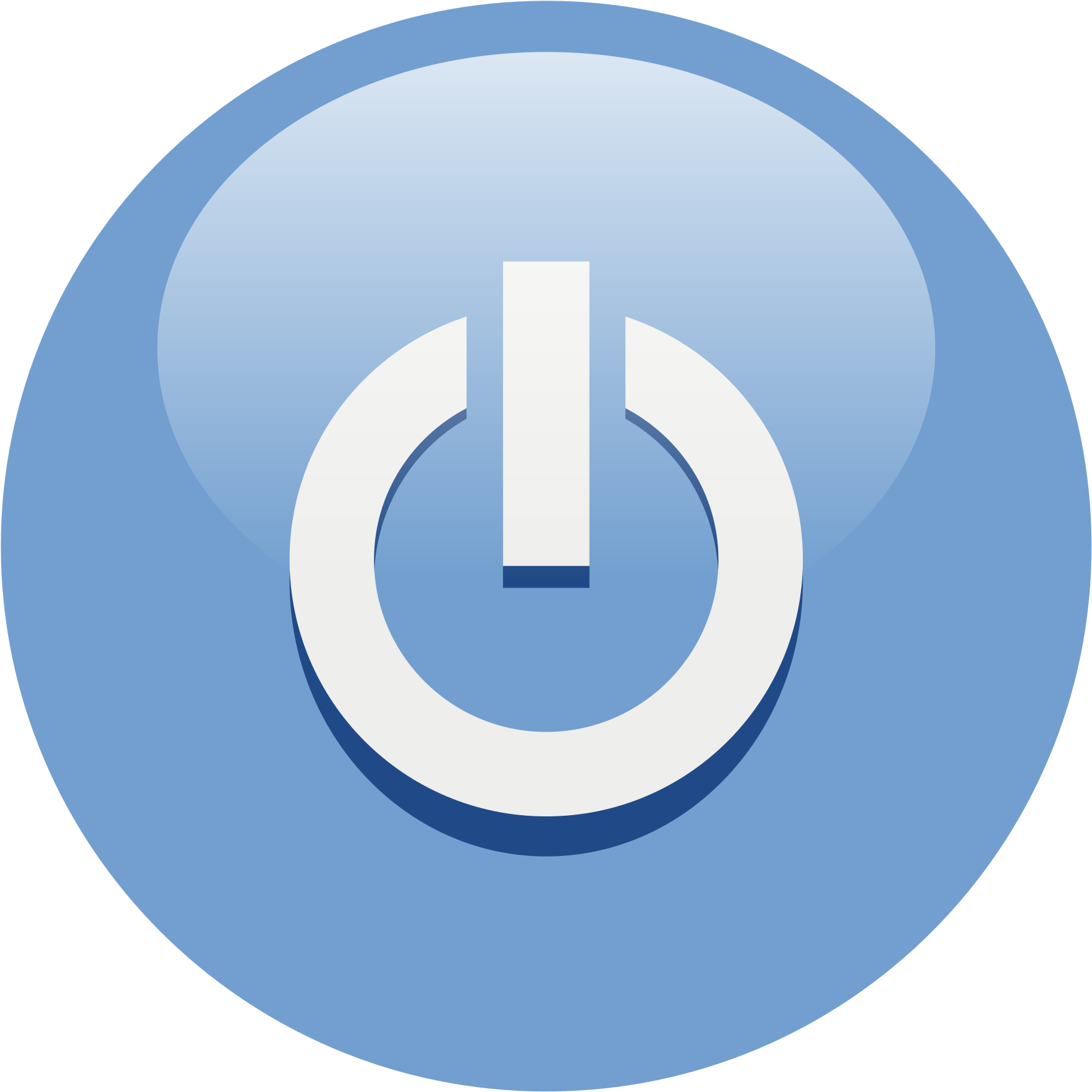 Illustration Of A Blue Power Button Icon - Off Switch Icon Gif (3280x2400)