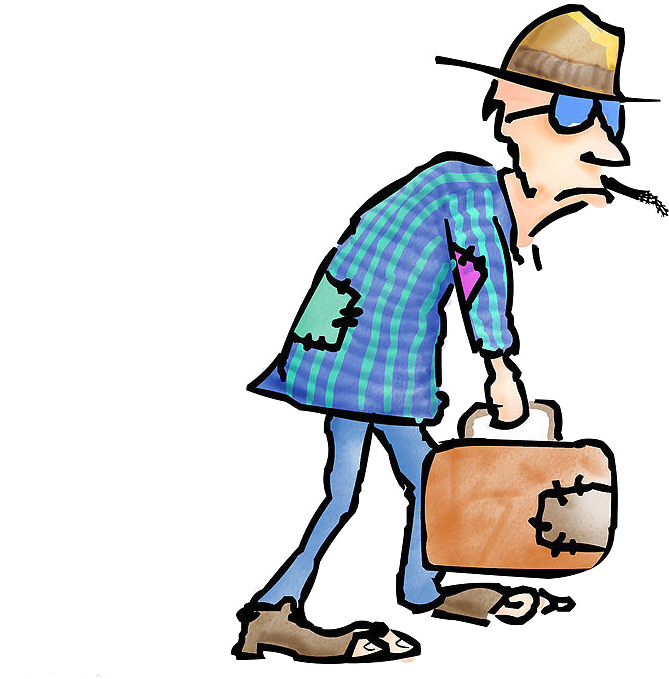 Poverty Begging Cartoon Clip Art - 流浪 汉 卡通 (1024x731)