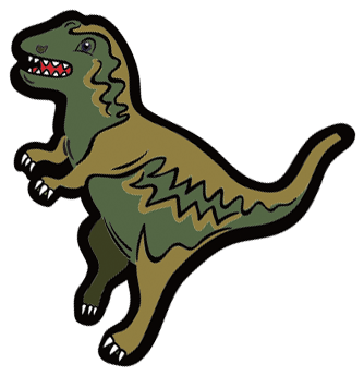Nostalgic Patches Nod To American Space Exploration - Rexy Coach Dinosaur (397x374)