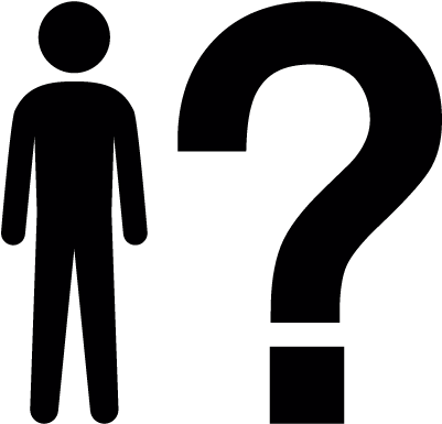 Man Standing Beside A Question Mark Vector - Logo Of Man Standing (400x400)