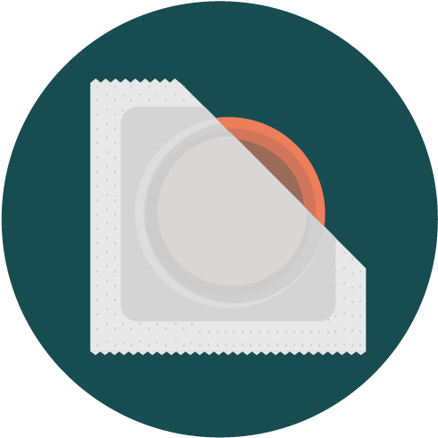 Illustration Of A Condom In A Partially Open Wrapper - Pocket Guide On First Aid (500x500)
