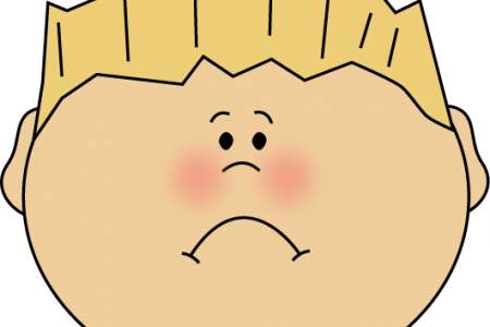 Little Boy Clipart Sad Face - Cartoon Photo Of Happy (450x300)