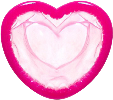 Condom, Heart, And Pink Image - Preservativo Corazón (450x360)