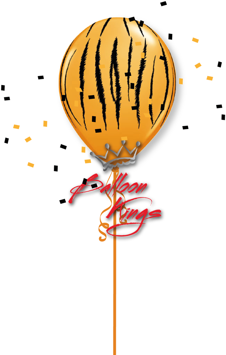 11in Tiger Stripes - Tiger Print Balloon - 11" (1080x1280)