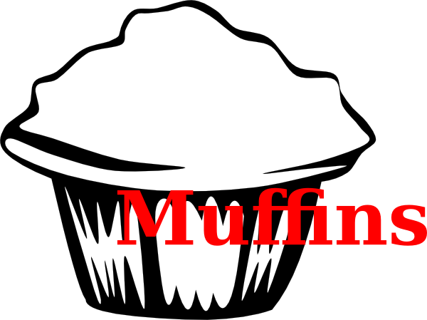 Muffin Image With Text Clip Art At Clker - Muffin Clip Art (600x449)