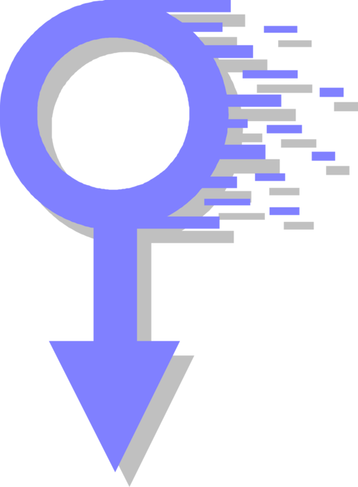 Vector Illustration Of Male Sex Gender Mars Symbol - Circle (515x700)