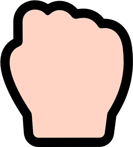 Fist Free Icon - Back Fist Vector (512x512)