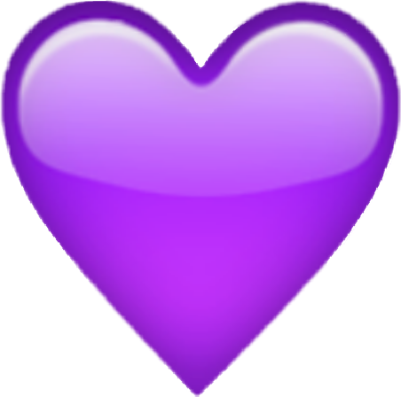 Iphone Emoji Sticker Purple Heart Followme - Purple Heart Emoji Transparent (480x480)