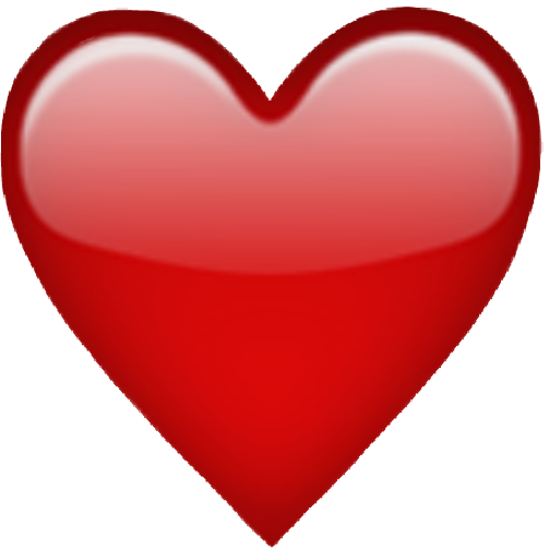 Simple Basic Red Heart Iphone Emoji Followme - Ios Heart Emoji Png (503x502)
