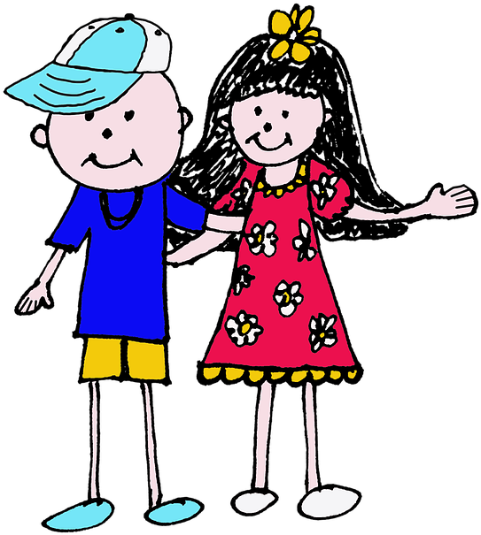 Book Buddies Cliparts 29, Buy Clip Art - Illustration A Boy And A Girl (683x720)