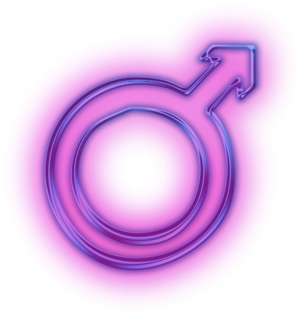 114353 Glowing Purple Neon Icon Symbols Shapes Male - Gender Neon Signs Transparent (512x512)