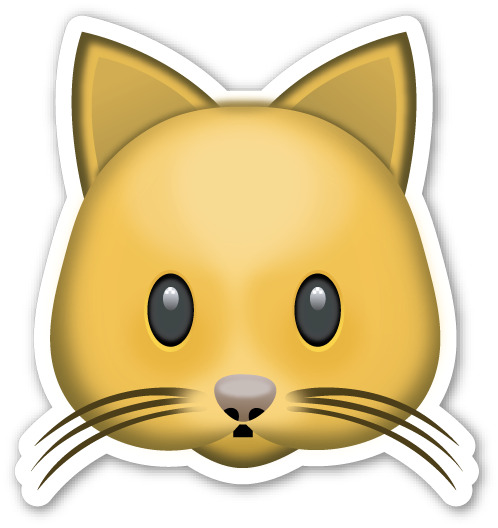 **this Sticker Is The Large 2 Inch Version That Sells - Cats And Dogs Emoji (498x528)