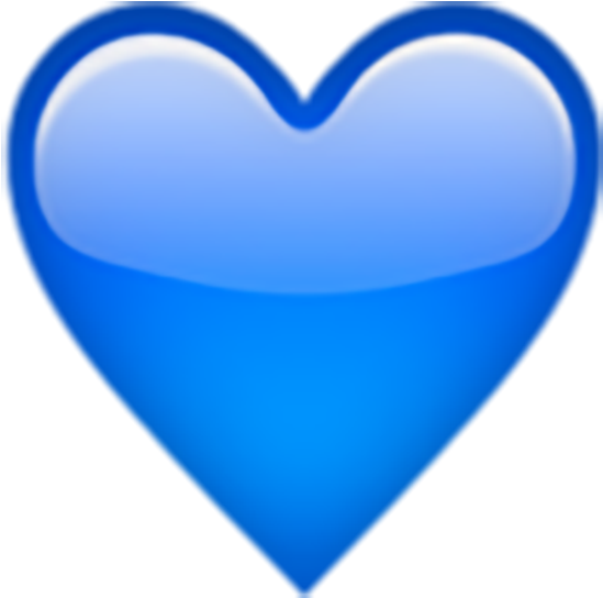 E Coração Azul = "tristeza" - Emoji Blue Heart (625x625)
