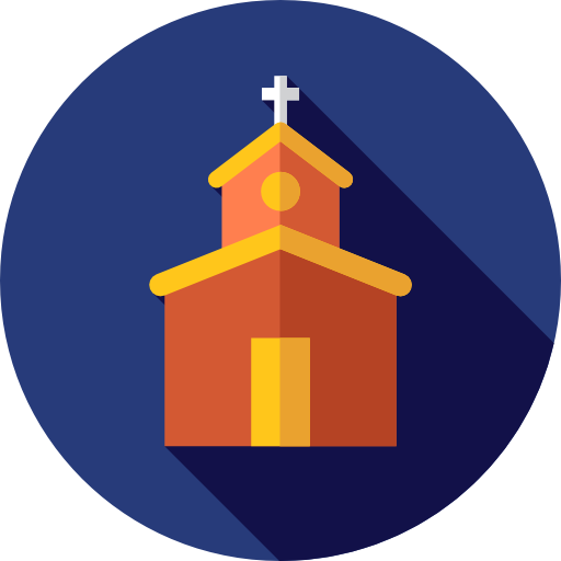 Au Souffle De L'esprit Aux Rosiers Sur Loire 17 Mars - Church Flat Icon (512x512)