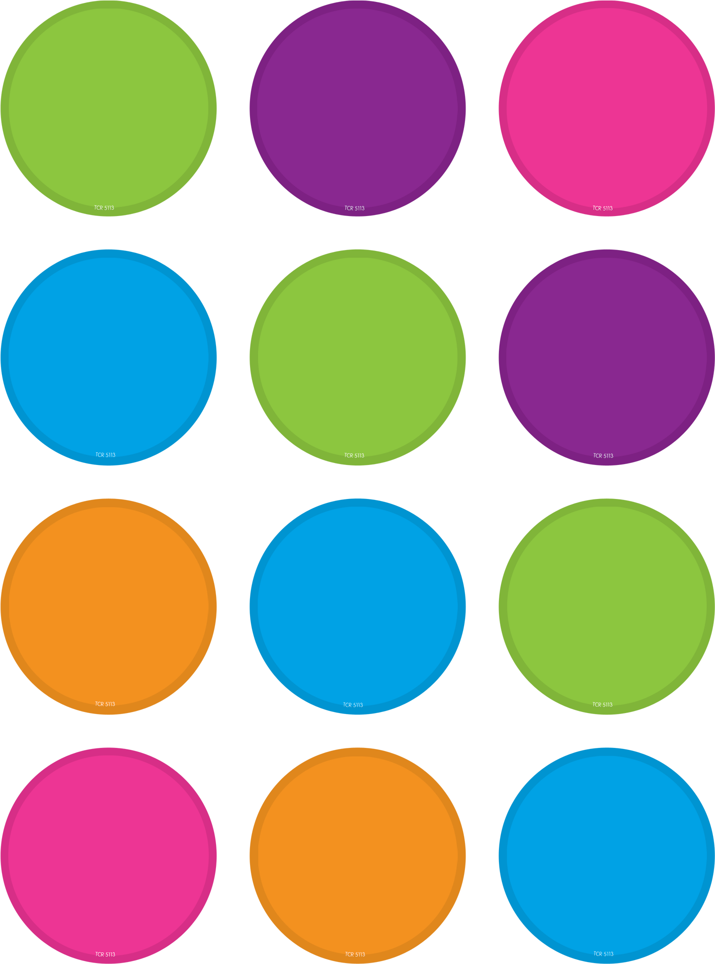 Circles size