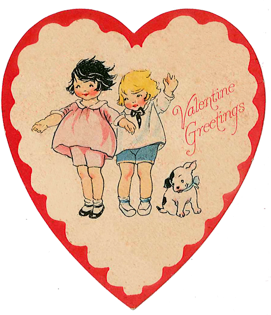 Sweet Vintage Valentine Images {i "wancha" For My Valentine - Cartoon (551x640)