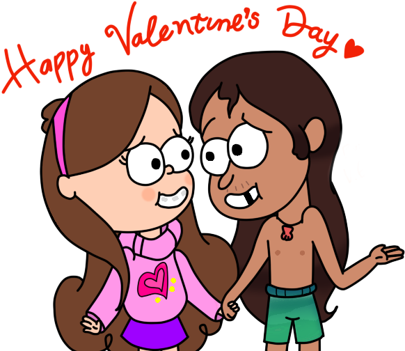 Happy Valentine's Day - Cartoon (634x521)