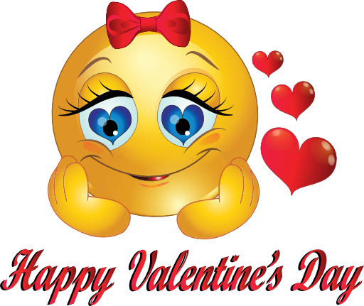 Valentines Day Emoticons For Kids - Happy Valentines Day Smiley (512x431)