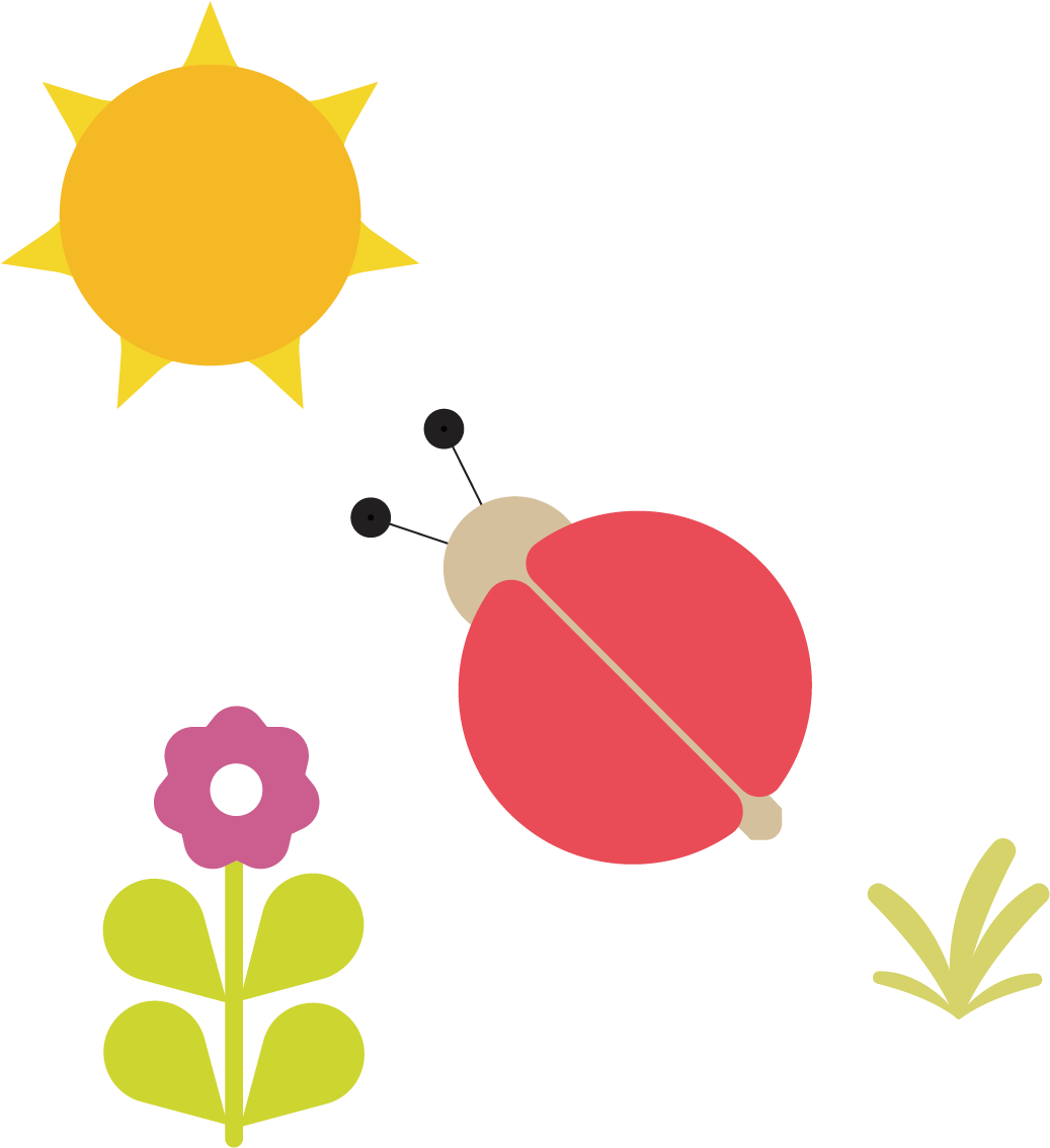 Vector Cartoon Seven Lady Ladybug Illustrator - Vector Cartoon Seven Lady Ladybug Illustrator (1500x1500)