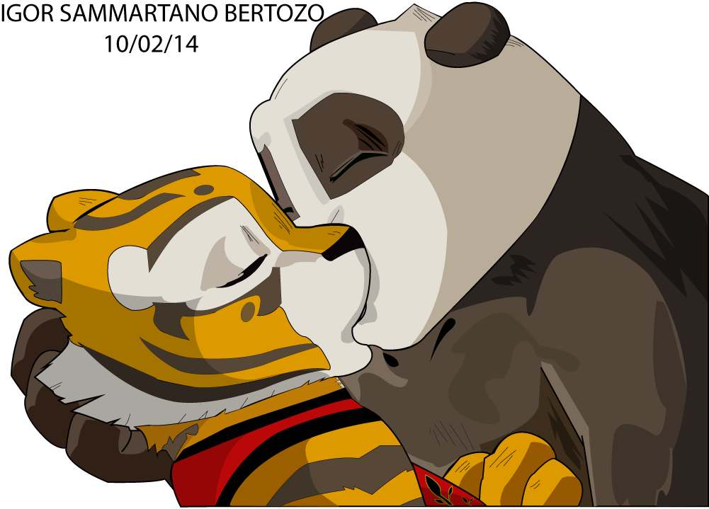 Kung Fu Panda Tigress And Po Love For Kids - San Valentín Kung Fu Panda (1001x719)