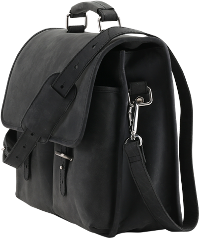 Velorbis Leather School Bag Black Side - Laptop Bag (600x600)