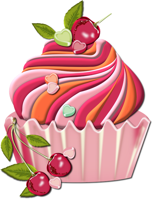 Valentine's Day Cupcake Clip Art - Valentine's Day Cupcake Clip Art (512x640)