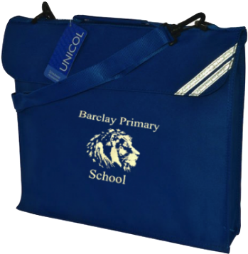 Barclay Primary School Deluxe Bookbag - Navy Blue (386x374)