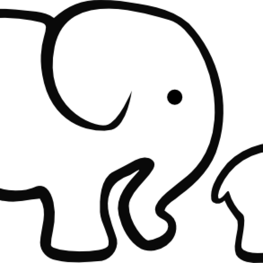 White Elephant Clip Art White Elephant Mom Ba Clip - Elephant Clip Art Black And White (1024x1024)