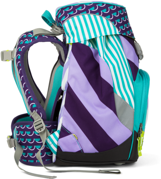 Ergobag Prime Single School Backpack Special Edtion - Ergobag Školní Set 2 Pruhovaný Fialový Tyrkysový (800x800)