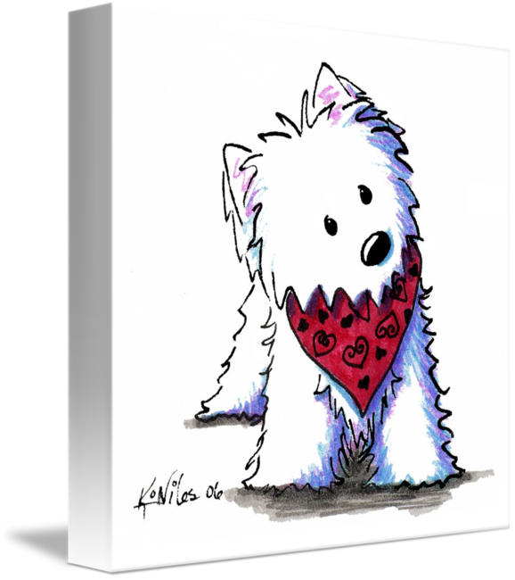 Kissing Bandit Westie Greeting Cards (pk Of 20) (578x650)