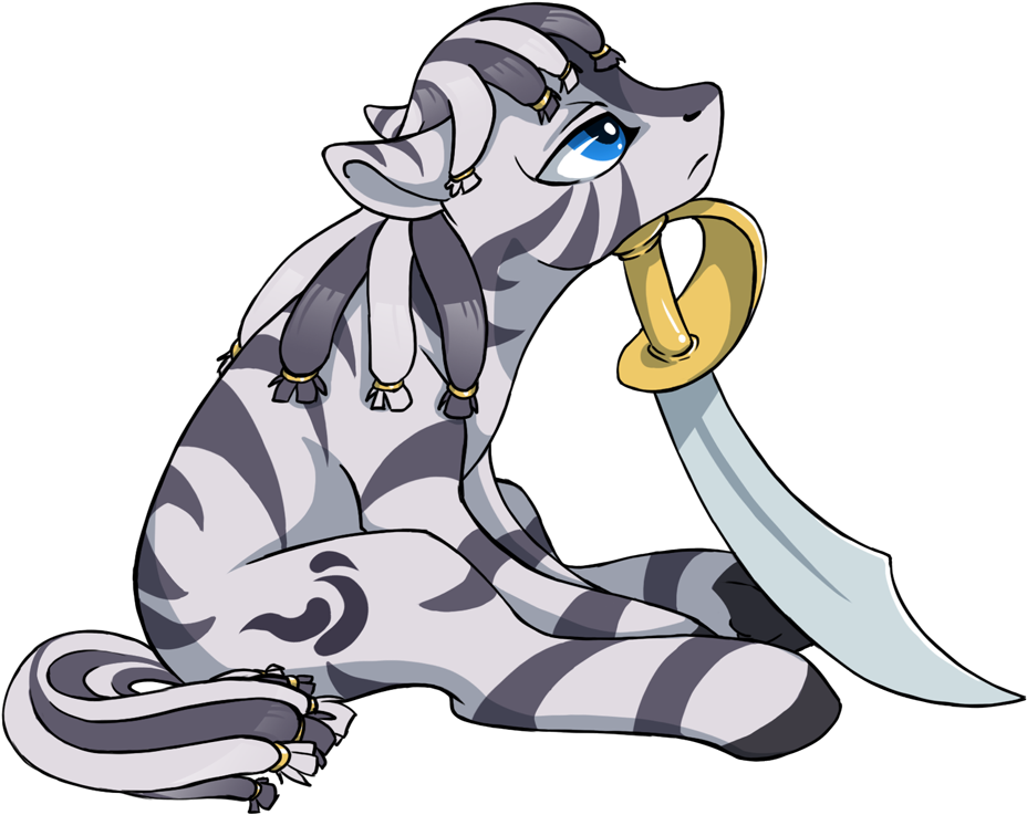 Zebra Pirate By Ashley Arctic Fox - Mlp Zebras (1000x850)