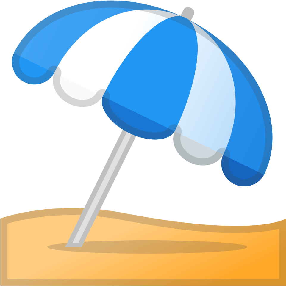 Umbrella On Ground Icon - Sombrilla Png Emoji (1024x1024)