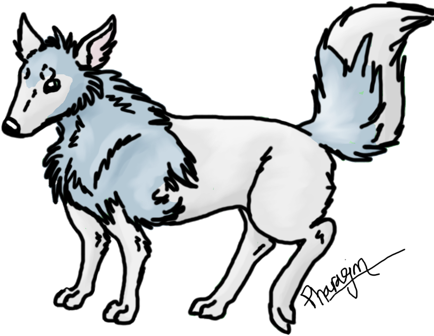 Arctic Wolf Grayscale Free To Use - Otter (1600x1200)