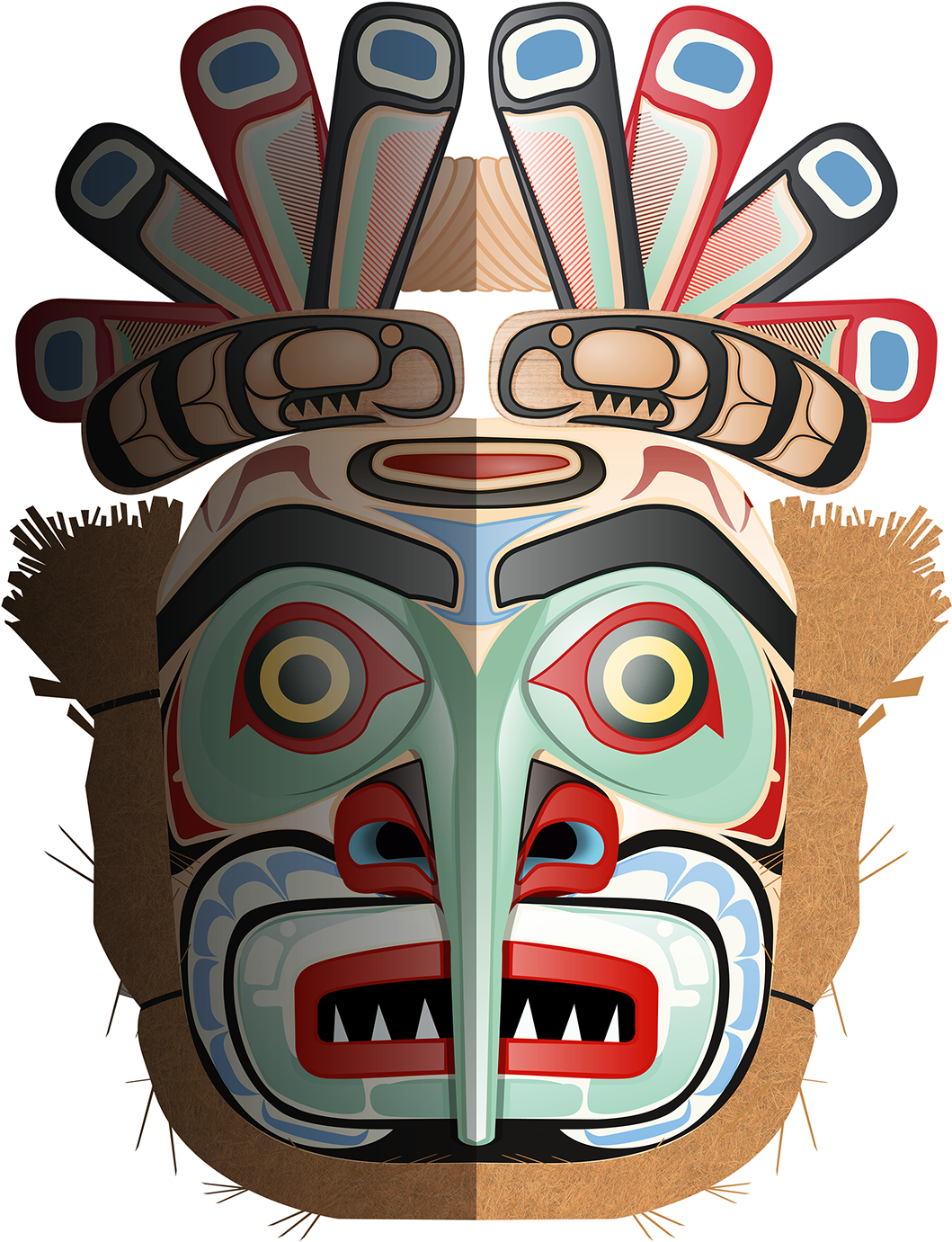 Thank You - Native American Mask Clipart (1400x1400)